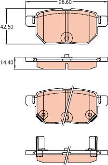 TRW GDB3454AT - Kit de plaquettes de frein, frein à disque cwaw.fr