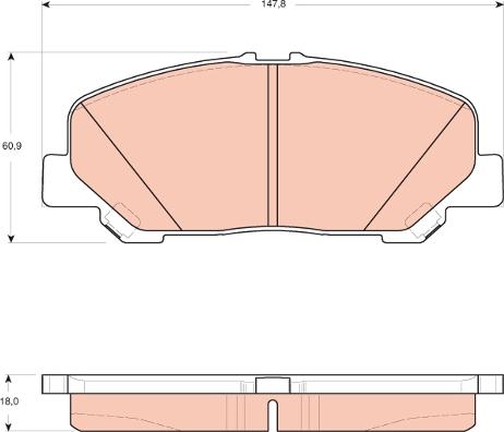 TRW GDB3455 - Kit de plaquettes de frein, frein à disque cwaw.fr