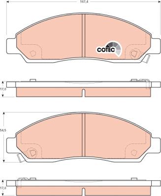 TRW GDB3466DT - Kit de plaquettes de frein, frein à disque cwaw.fr