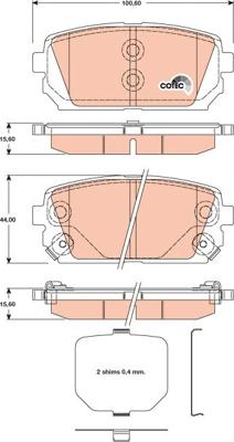 TRW GDB3462 - Kit de plaquettes de frein, frein à disque cwaw.fr