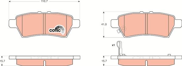 TRW GDB3405DT - Kit de plaquettes de frein, frein à disque cwaw.fr