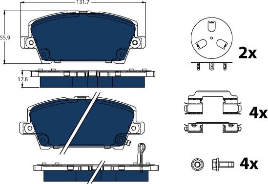 TRW GDB3407BTE - Kit de plaquettes de frein, frein à disque cwaw.fr