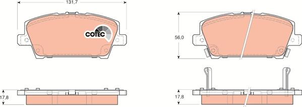 TRW GDB3407 - Kit de plaquettes de frein, frein à disque cwaw.fr