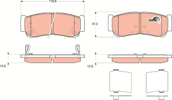 TRW GDB3419DT - Kit de plaquettes de frein, frein à disque cwaw.fr