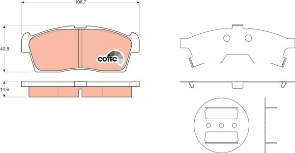 TRW GDB3411 - Kit de plaquettes de frein, frein à disque cwaw.fr