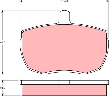 TRW GDB341 - Kit de plaquettes de frein, frein à disque cwaw.fr