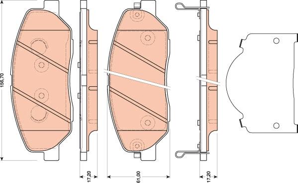 TRW GDB3483 - Kit de plaquettes de frein, frein à disque cwaw.fr