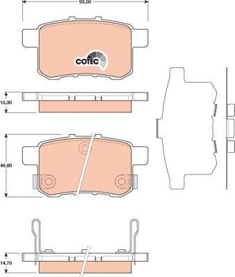 TRW GDB3482 - Kit de plaquettes de frein, frein à disque cwaw.fr