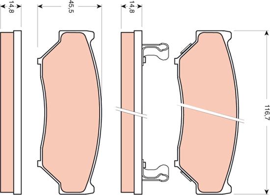 TRW GDB3436 - Kit de plaquettes de frein, frein à disque cwaw.fr