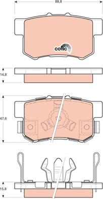 TRW GDB3438 - Kit de plaquettes de frein, frein à disque cwaw.fr