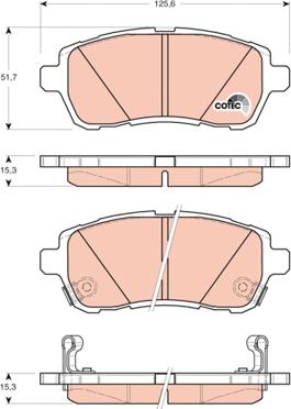 TRW GDB3437 - Kit de plaquettes de frein, frein à disque cwaw.fr