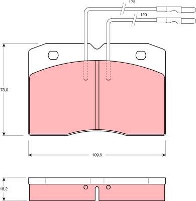 TRW GDB343 - Kit de plaquettes de frein, frein à disque cwaw.fr