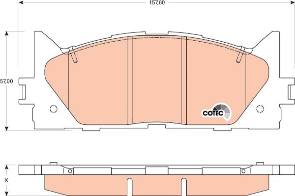 TRW GDB3429 - Kit de plaquettes de frein, frein à disque cwaw.fr