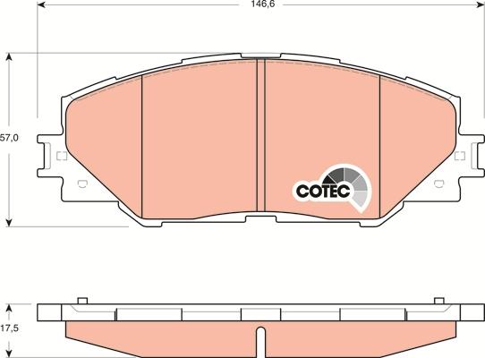 TRW GDB3424 - Kit de plaquettes de frein, frein à disque cwaw.fr