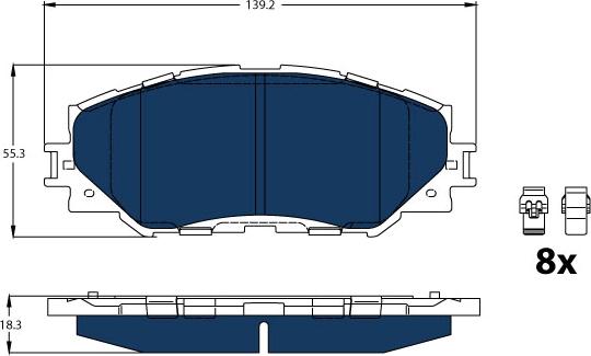 TRW GDB3425BTE - Kit de plaquettes de frein, frein à disque cwaw.fr