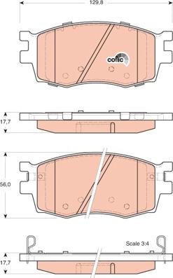 TRW GDB3420 - Kit de plaquettes de frein, frein à disque cwaw.fr