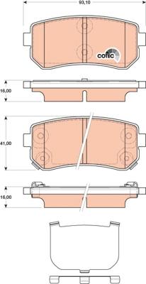 TRW GDB3474 - Kit de plaquettes de frein, frein à disque cwaw.fr