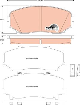 TRW GDB3471 - Kit de plaquettes de frein, frein à disque cwaw.fr