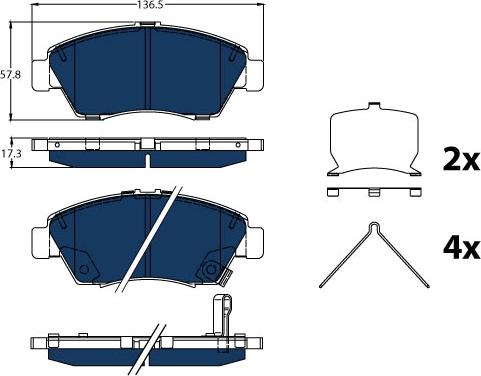 TRW GDB3478BTE - Kit de plaquettes de frein, frein à disque cwaw.fr