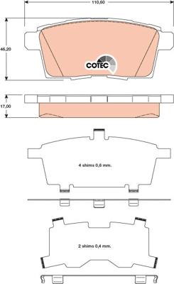 TRW GDB3472 - Kit de plaquettes de frein, frein à disque cwaw.fr