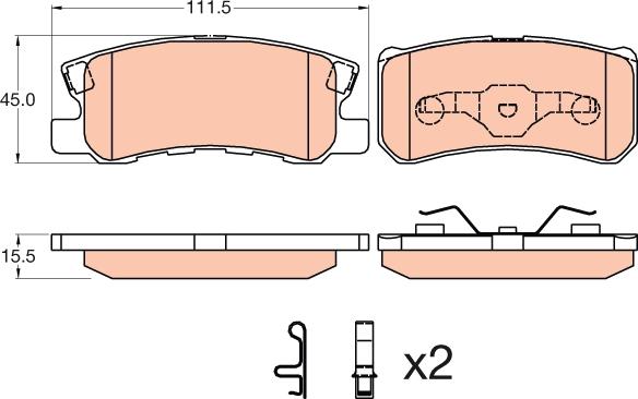 TRW GDB3595 - Kit de plaquettes de frein, frein à disque cwaw.fr