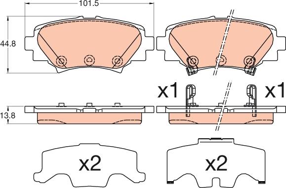 TRW GDB3593DT - Kit de plaquettes de frein, frein à disque cwaw.fr