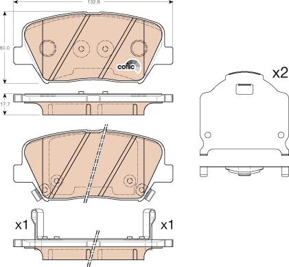 TRW GDB3549 - Kit de plaquettes de frein, frein à disque cwaw.fr