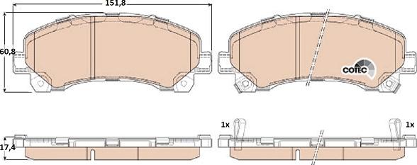 TRW GDB3545 - Kit de plaquettes de frein, frein à disque cwaw.fr