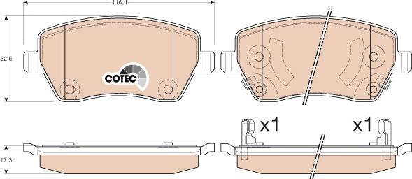 TRW GDB3546 - Kit de plaquettes de frein, frein à disque cwaw.fr