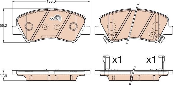 TRW GDB3548 - Kit de plaquettes de frein, frein à disque cwaw.fr