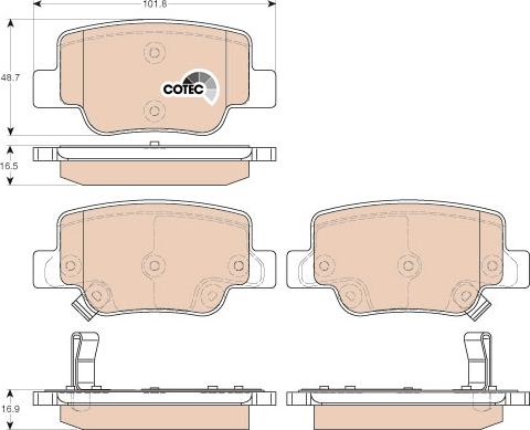 TRW GDB3547 - Kit de plaquettes de frein, frein à disque cwaw.fr