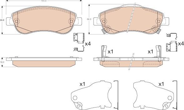 TRW GDB3559 - Kit de plaquettes de frein, frein à disque cwaw.fr