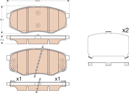 TRW GDB3553 - Kit de plaquettes de frein, frein à disque cwaw.fr