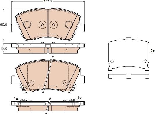 TRW GDB3552 - Kit de plaquettes de frein, frein à disque cwaw.fr