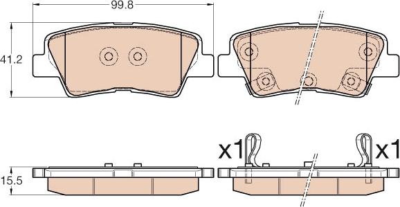 TRW GDB3569 - Kit de plaquettes de frein, frein à disque cwaw.fr