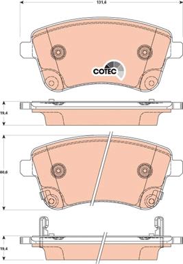 TRW GDB3509 - Kit de plaquettes de frein, frein à disque cwaw.fr