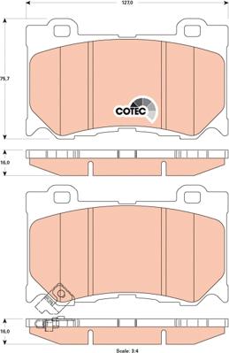 TRW GDB3505 - Kit de plaquettes de frein, frein à disque cwaw.fr