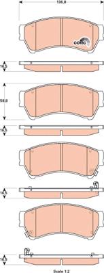 TRW GDB3501 - Kit de plaquettes de frein, frein à disque cwaw.fr