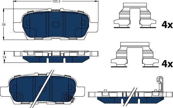 TRW GDB3508BTE - Kit de plaquettes de frein, frein à disque cwaw.fr