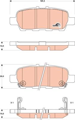 TRW GDB3508 - Kit de plaquettes de frein, frein à disque cwaw.fr