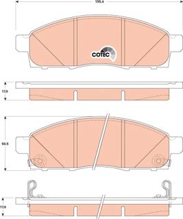 TRW GDB3502 - Kit de plaquettes de frein, frein à disque cwaw.fr