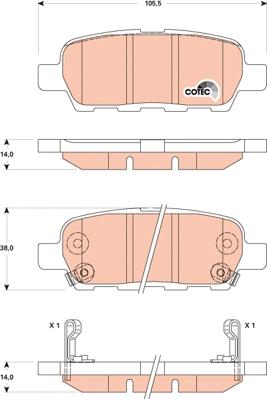 TRW GDB3507 - Kit de plaquettes de frein, frein à disque cwaw.fr