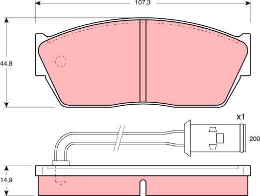 TRW GDB350 - Kit de plaquettes de frein, frein à disque cwaw.fr