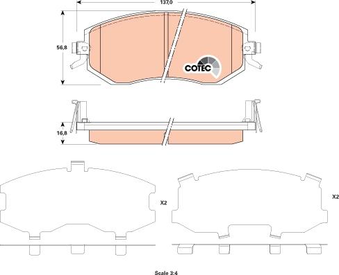 TRW GDB3519AT - Kit de plaquettes de frein, frein à disque cwaw.fr