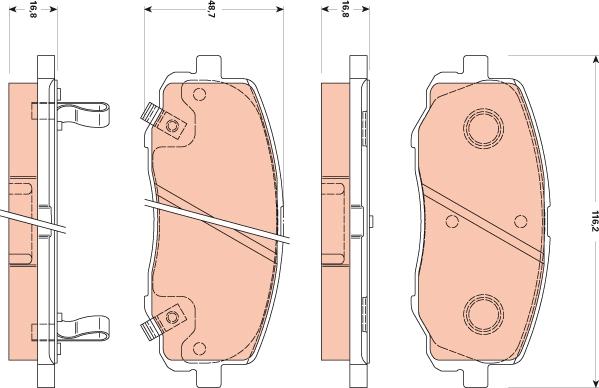 TRW GDB3510 - Kit de plaquettes de frein, frein à disque cwaw.fr