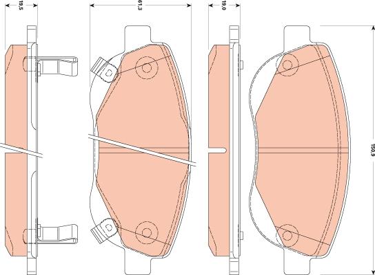 TRW GDB3511 - Kit de plaquettes de frein, frein à disque cwaw.fr