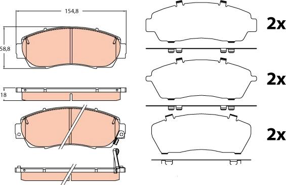 TRW GDB3581DT - Kit de plaquettes de frein, frein à disque cwaw.fr