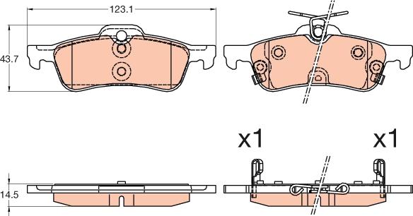 TRW GDB3588 - Kit de plaquettes de frein, frein à disque cwaw.fr