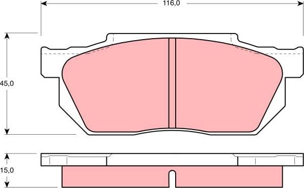 TRW GDB358 - Kit de plaquettes de frein, frein à disque cwaw.fr