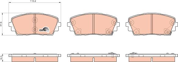 TRW GDB3535 - Kit de plaquettes de frein, frein à disque cwaw.fr